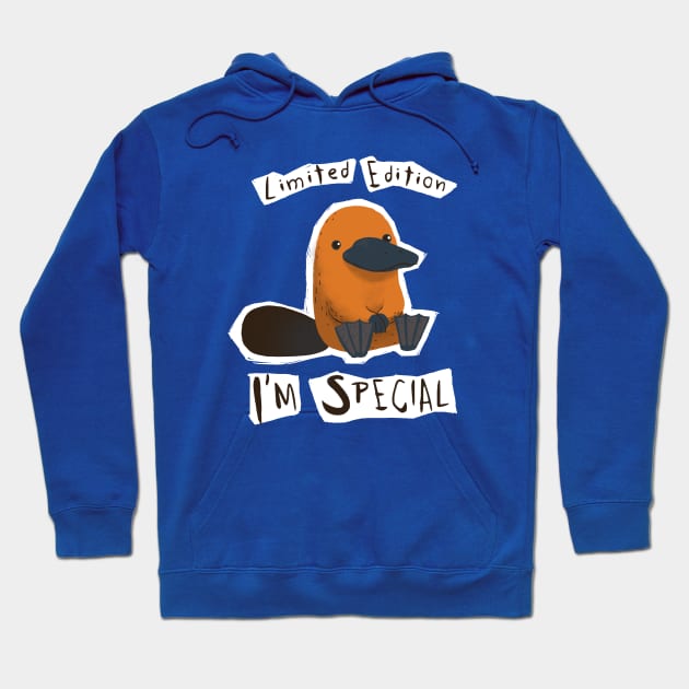 Limited Edition - I'm Special Platypus - Cute Weird Animal Hoodie by BlancaVidal